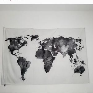Pottery barn world map tapestry